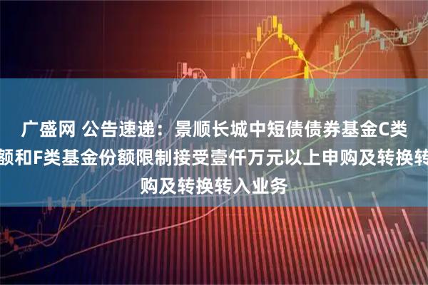 广盛网 公告速递：景顺长城中短债债券基金C类基金份额和F类基金份额限制接受壹仟万元以上申购及转换转入业务