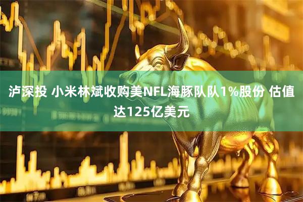泸深投 小米林斌收购美NFL海豚队队1%股份 估值达125亿美元